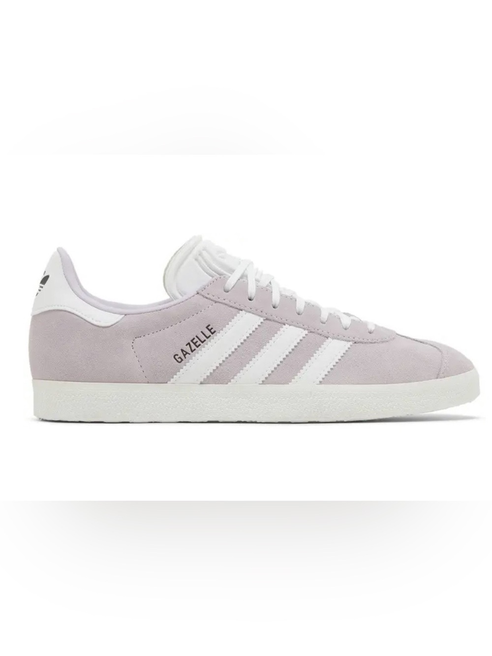 adidas Women's Light lavender Suede Sneakers with white Stripes